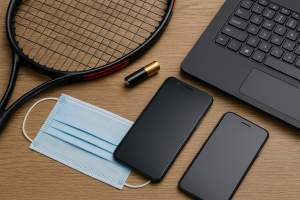 Phones, laptops, masks, badminton