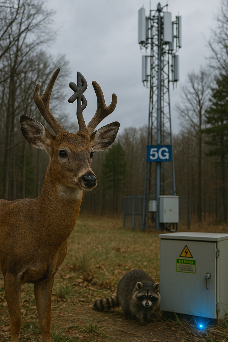 A deer with bluetooth antlers