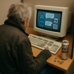 rusty on an old computer