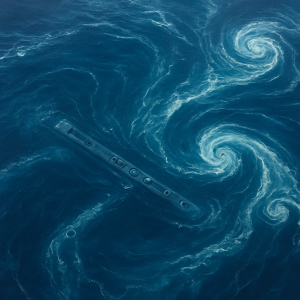 We're not sure what this is. Looks like a nintendo switch remote in the bermuda triangle? who knows.