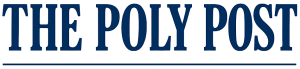 Navy blue masthead logo for The Poly Post student newspaper