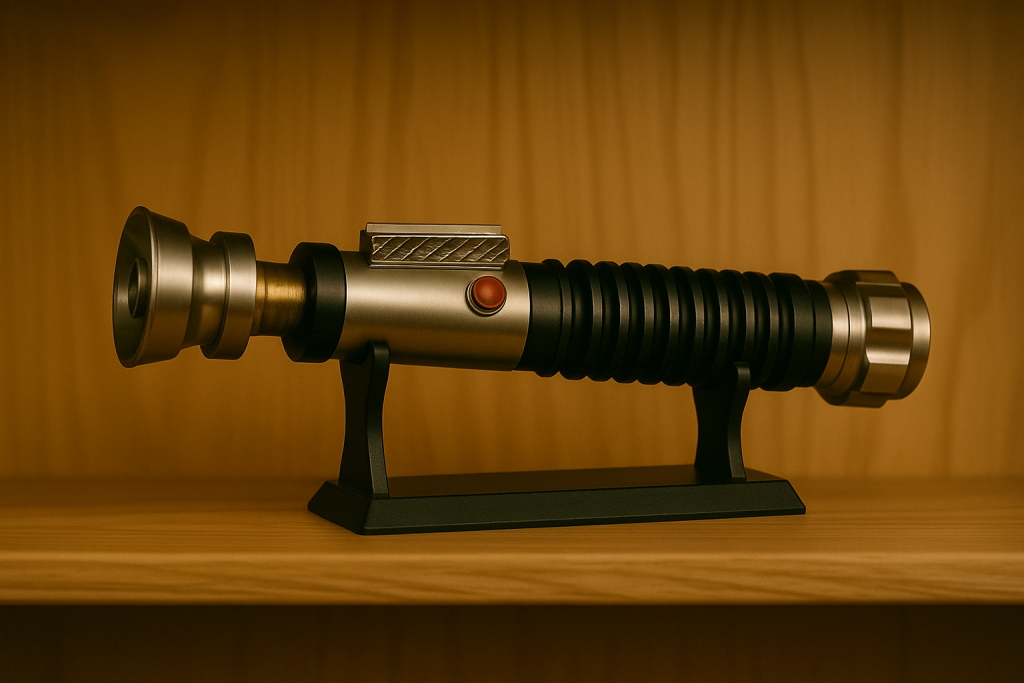 Lightsaber. Vader looking.