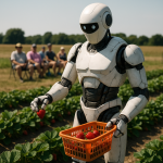 Robot picking fruit in the fields