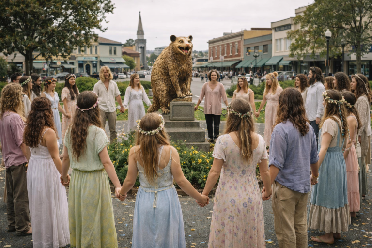 The possum idol statue.